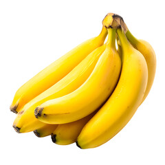 Bunch of yellow bananas isolated on black background
