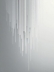 Monochromatic Cascade of 3D Vertical Bars on a Gradient Background.