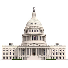 Fototapeta premium Capitol building front view illustration