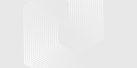 Hexagon white gray wave light technology texture background. Abstract big data digital concept simple art modern abstract