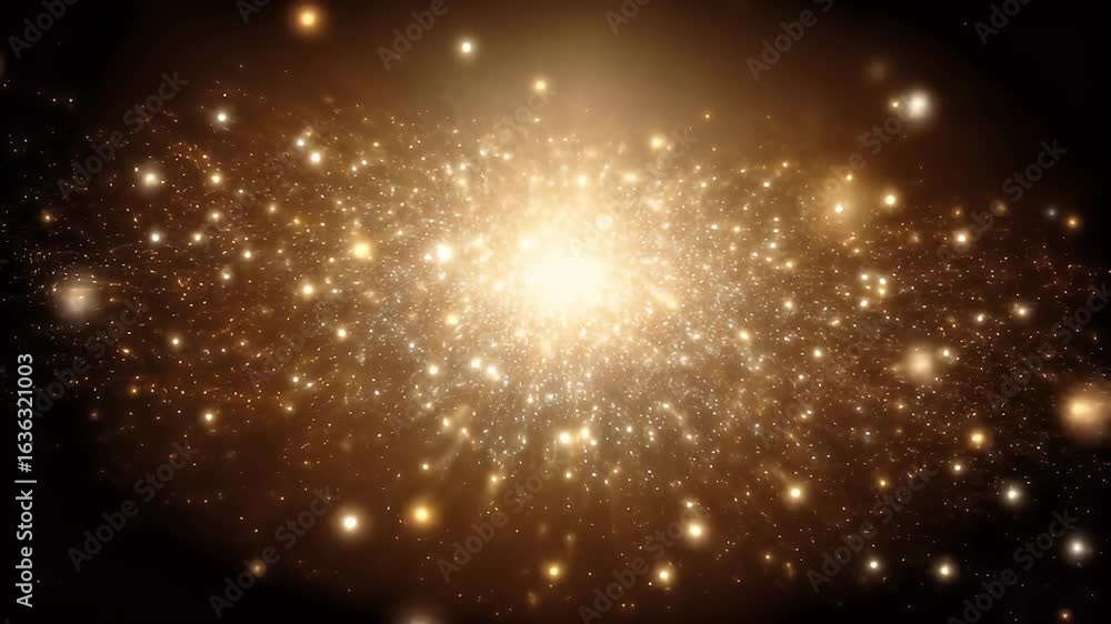 Canvas Prints golden brown galaxy cosmic background detailed visualization of a sparkling celestial nebula with gl