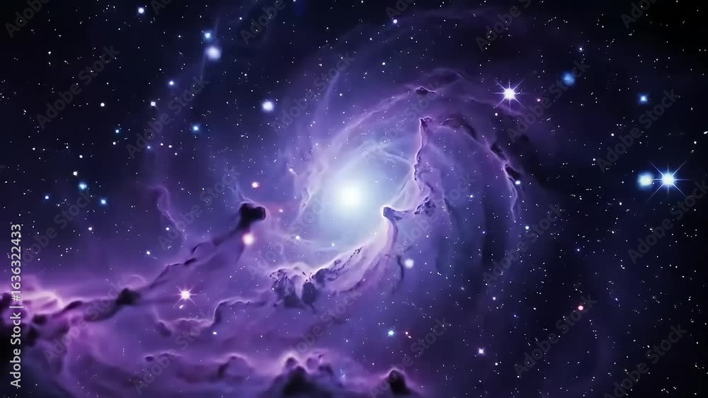 Poster celestial swirls captivating nebula in deep space