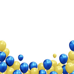 Yellow and Blue Balloons Border