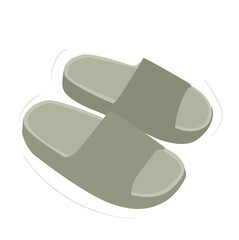 slippers. Flip flops icon. beach rubber slippers
