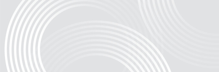 Obraz premium Abstract white glowing geometric lines on gray background illustration.