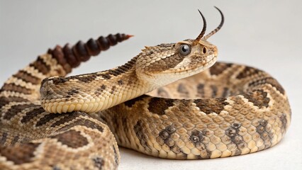 Obraz premium Horned Adder on studio background