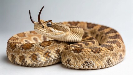 Fototapeta premium Horned Adder on studio background