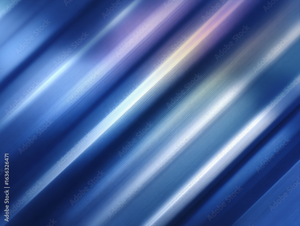 Poster soft, blurred abstract image featuring diagonal blue stripes with hints of light and shadow, creatin