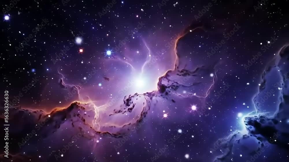Poster cosmic nebula a journey through star fields and celestial wonders