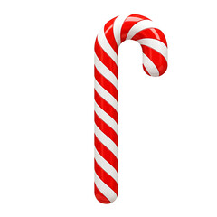 Fototapeta premium Classic red and white striped candy cane perfect for festive holiday designs and winter celebrations