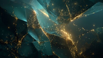 Fototapeta premium Abstract network illustration with glowing lines and digital connections