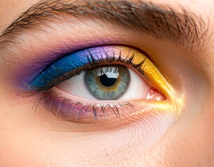 Obraz premium Close-up eye makeup artistry (1)