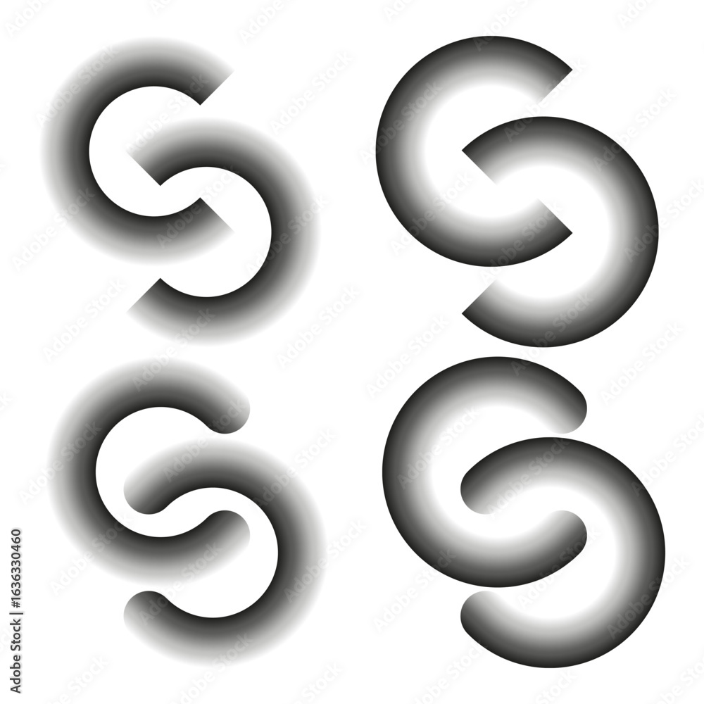 Poster abstract spiral shapes. dynamic graphic ornament. geometric circular element. vector motion design.