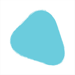 Doodle blue circle icon pattern shape element illustration