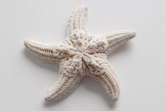 Cream-colored starfish, detailed texture