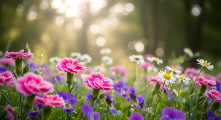 Obraz premium purple flowers in the garden