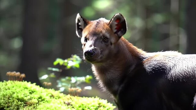 Ethiopian Wolf Stares Wildlife Documentary