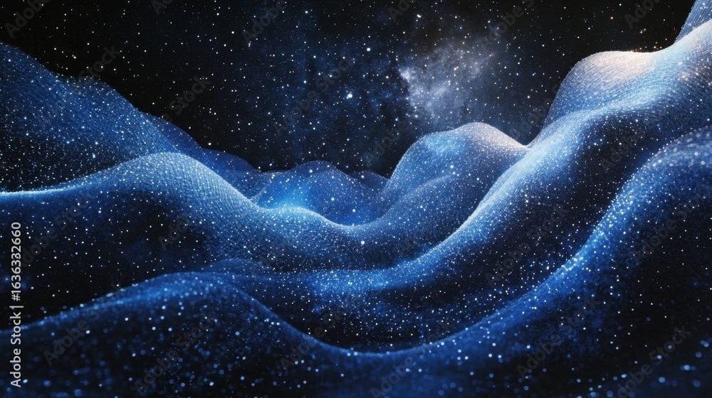 Poster celestial data waves.