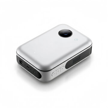 Futuristic Wireless Device on White Isolated Background