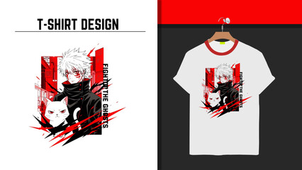 Channel the power of anime with this striking red-accented character tee. A bold choice for manga fans, cosplay lovers, and streetwear trendsetters.