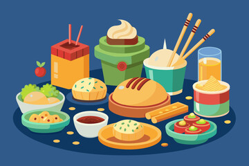 set of cakes