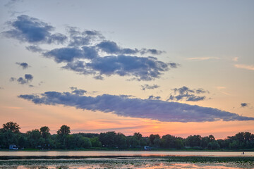 view on beautiful landscape with water