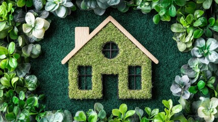 Naklejka premium Green Home EcoFriendly Living.