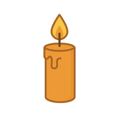 Obraz premium burning candle vector illustration