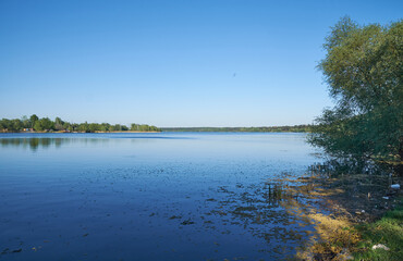 view on beautiful landscape with water