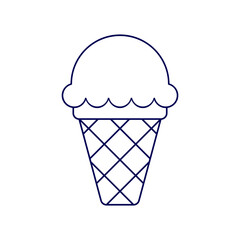 Ice Cream Vector Icon Illustration On Isolated Background