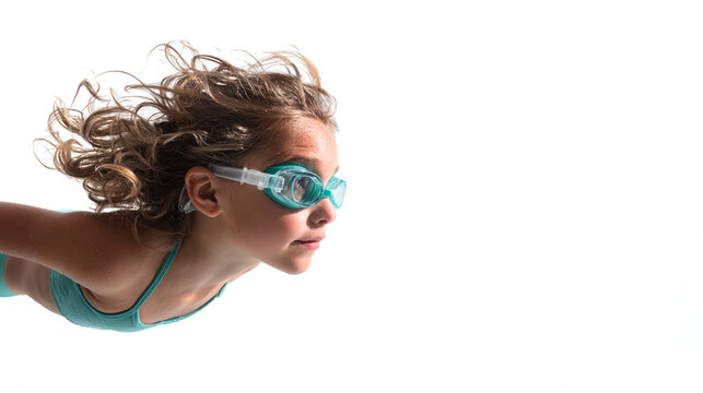 Children learning to swim in a pool. Perfect for swim schools, safety awareness campaigns, kids’ sports promotions, family vacation content.