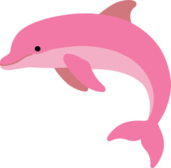 Pink amazon river dolphin for wildlife and nature designs