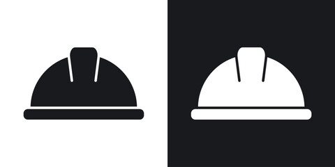 Helmet icon flat, silhouette, vector illustrations. flat glyph designs
