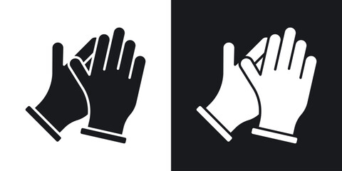 Glove icon flat, silhouette, vector illustrations. flat glyph designs