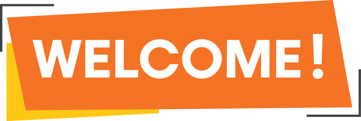  Welcome Sign Orange Banner