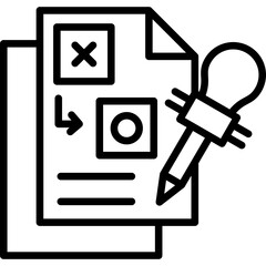 Smart Planning line icon