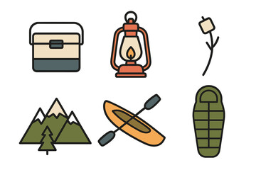Outdoor adventure essentials for camping and kayaking in the mountains