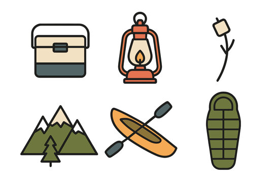 Outdoor adventure essentials for camping and kayaking in the mountains