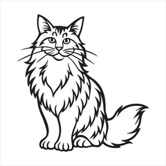 Capturing the Serene and Gentle Nature of a Maine Coon Cat Lounging Peacefully in a Sunlit Home