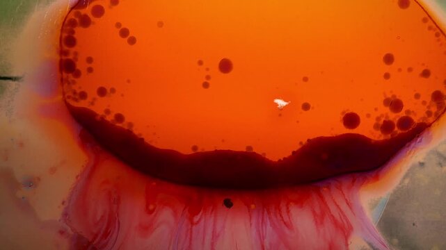 Authentic psychedelic liquid light show using the same methods as 1960's and 1970's projections at classic acid rock shows. Light art with added film damage effects. 1 of 5 in a series that connect.