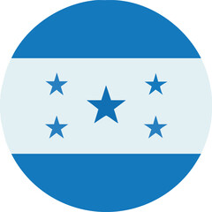 Honduras Flag Circle Icon Graphic Design
