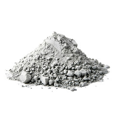 Fototapeta premium Isolated Cement Dust Pile on Transparent Background for Professional Use