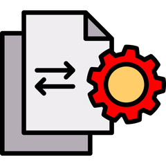 Execution Plan lineal color icon