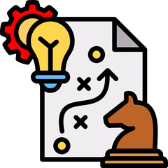 Strategic Plan lineal color icon