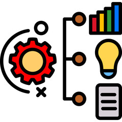 Plan Execution lineal color icon