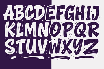 Grafitti Font A To Z Uppercase Display