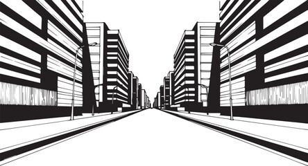 Obraz premium bridge over the city Modern City Skyline Silhouette