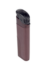 plastic lighter, round shape, isolated from the background	