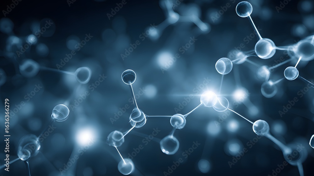Poster abstract representation of molecular structures.