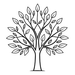 vector tree silhouette